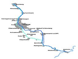Verlauf des Ludwig-Donau-Main-Kanals
