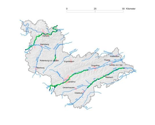 Gewässerentwicklungskonzepte im Zuständigkeitsbereich des Wasserwirtschaftsamtes Landshut